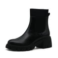 thumbnail image 1 of Botas Chelsea para mujer, elásticas, sin cordones, con tacón grueso y suela gruesa, botines de plataforma a la moda, 1 of 2
