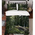 thumbnail image 3 of 3D Bosque Verde Paisaje Funda de edredón Set Ropa de cama Set Funda nórdica Fundas de almohada 49, 3 of 3