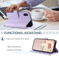 thumbnail image 4 of Feishell Crossbody Wallet Case for iPhone XS Max,with Detachable Wrist & Shoulder Strap,Luxury PU Leather Magnetic Clasp Card Holder Purse Flip Kickstand Phone Case for Women Men,Purple, 4 of 8