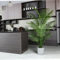 DR. Planzen 6ft Tall Tropical Imitation Potted Silk Areca Palm Plant in