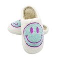 thumbnail image 4 of Pantoufle en Peluche Confortable à Visage Souriant, Pantoufle Douillette en Peluche Chaude à Enfiler pour la Maison avec Mousse Mémoire, Pantoufles en Fourrure à Enfiler pour la Maison, Pantoufle Coussinée, Taille 4, Vert, 4 of 4