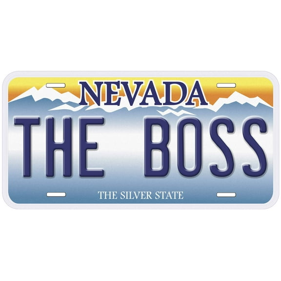 Nevada The Boss Novelty Car Auto License Plate