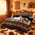 thumbnail image 3 of meiyoeat Vintage Cowboy Horse Aztec Print Bedding For Boys,Rustic Western Pattern Duvet Cover Full,Reversible,3 Pieces,1 Duvet Cover and 2 Pillowcases, 3 of 6