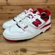 thumbnail image 5 of New Balance 550 Trainers Mens UK 9 White Team Red Leather Casual Preppy Shoes NB, 5 of 6