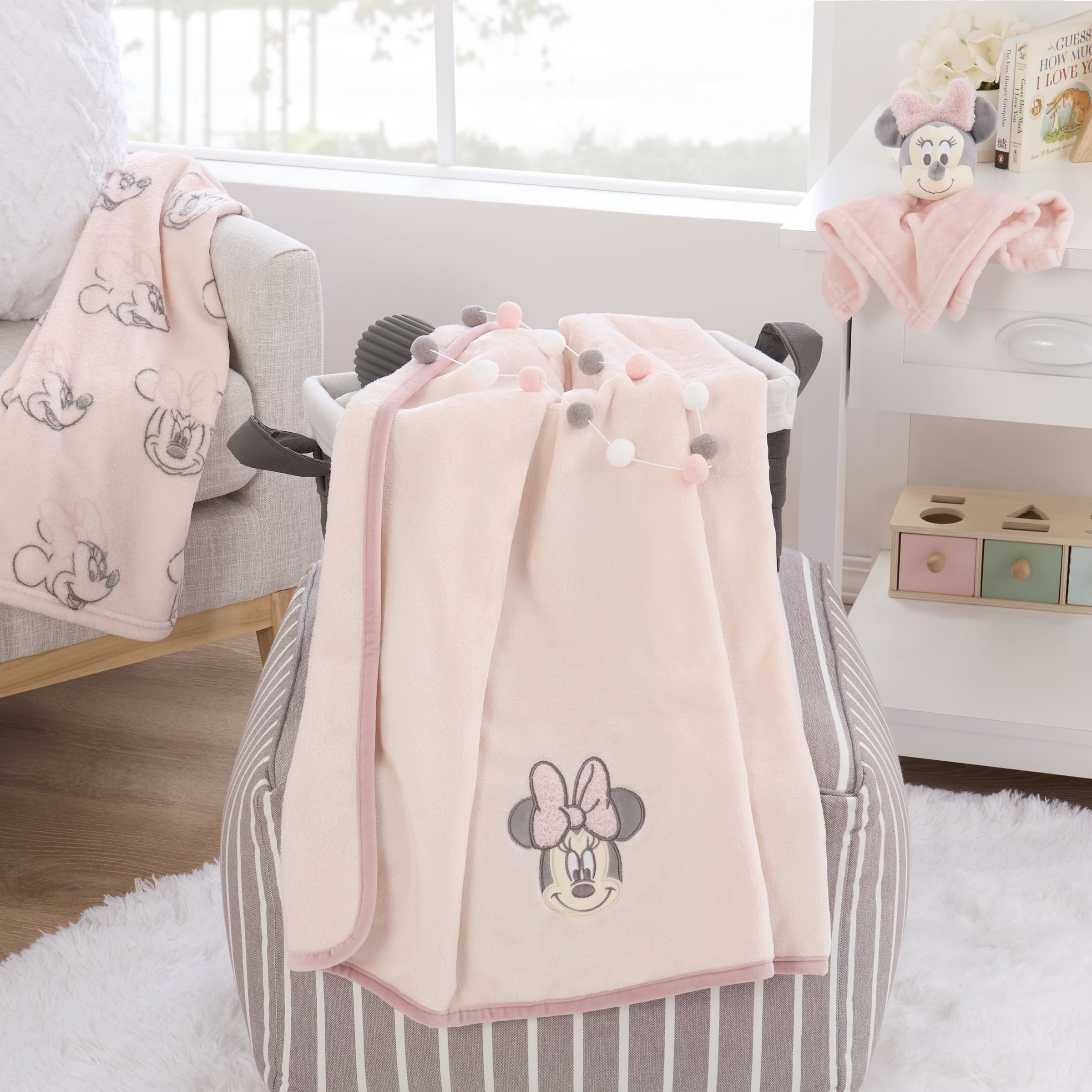 Minnie Mouse Allover Print Baby Blanket, Infant Girl, Pink