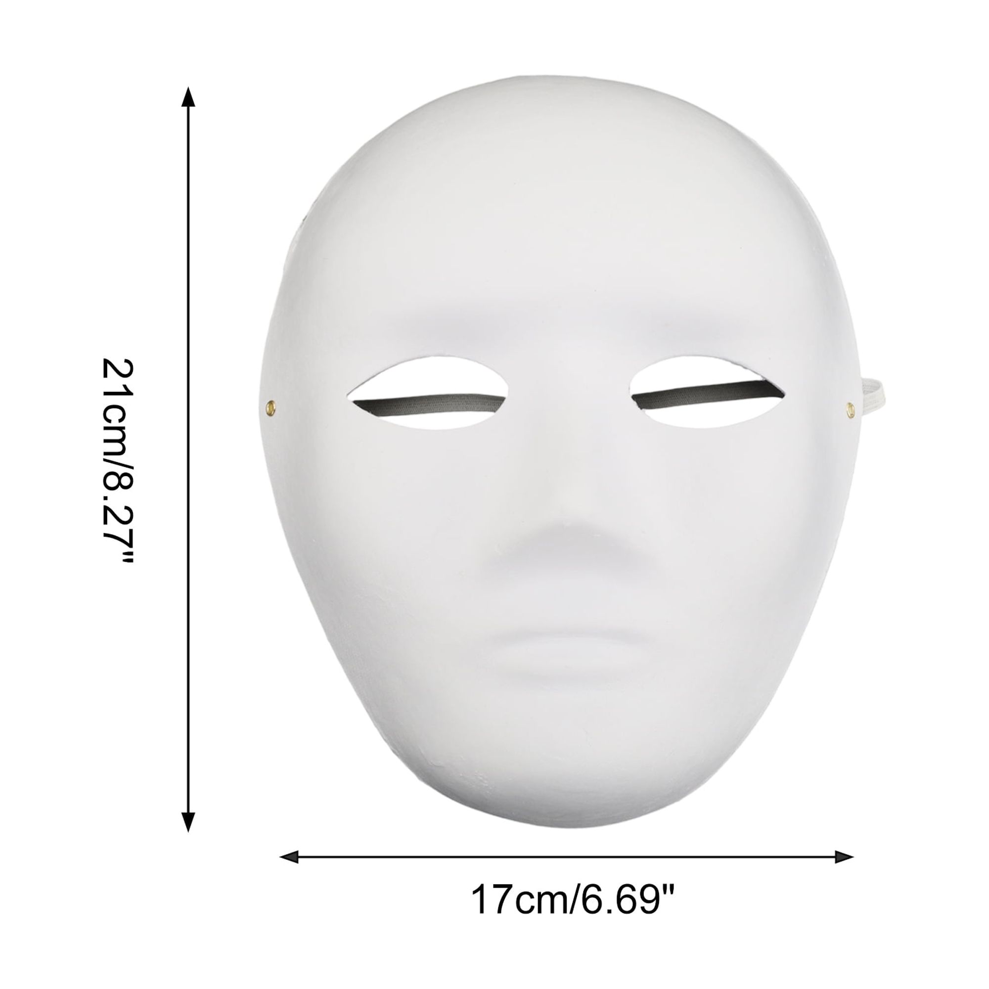 Unique Bargains 1 Pack Elegant Hand-Painted Party Mask White Pattern 1