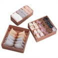 thumbnail image 1 of 3PCS Multi Cells Underwear Storage Box Drawer Organizer for Bra Panties Socks, 1 of 7