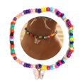 thumbnail image 2 of Femmes Pied Bracelet Coloré Papillon Perles Pendentif Cheville Bohème Cheville, 2 of 10