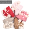 thumbnail image 3 of WORGEOUS 1 par de botas navideñas para bebés con lazo de invierno, prewalker de algodón cálido para niños pequeños, 3 of 8