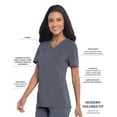 thumbnail image 3 of Urbane Performance Tailored Fit Super Stretch 3-Pocket Scrub Top for Women 9015, 3 of 6