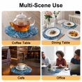 thumbnail image 2 of Ocean Blue Octopus Round 13 Inch Placemats Set of 2, Nautical Castle Coastal Lighthouse HeatResistant Non Slip Place Mats for Dining Table, Wipeable Braided Kitchen Table Mats for Housewarming, 2 of 9