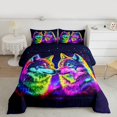 thumbnail image 2 of Castle Fairy Animal Wolf 3-Piece Full Size Comforter Sets for Men Teens Boys,Woodland Wildlife Bedding Comforter Set,Abstract Spalsh Watercolor Lightweight Bedding Sets,Luxury Bedroom Decor, 2 of 8