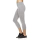 thumbnail image 2 of Reebok Capri - Pantalones deportivos de compresión con costuras para mujer, color gris, mediano, 2 of 5