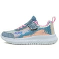 thumbnail image 3 of Toddler Girls Kids Sneakers Sparkle Sequins Shoes Breathable Lightweight Elastic band Athletic Running Walking Fashion Child Strap Non Slip Hook and Loop Closure Blue Size 9, 3 of 5