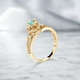 thumbnail image 3 of Gem Stone King 18K Yellow Gold Plated Silver Mercury Mist Mystic Topaz Engagement Ring for Women (1.49 Cttw, Round 5MM, Gemstone November Birthstone, Size 6), 3 of 4