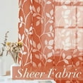 thumbnail image 2 of Rust Burnt Orange Curtains 2 Panels 84 Inch Length for Living Room,Decorative Leaf Boho Sheer Rustic Curtain Sets for Window Bedroom, 2 of 9