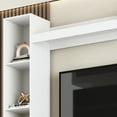 thumbnail image 6 of KULAGAGA Entertainment Center with Bookshelves Modern Media Center with Open Shelves & Bridge TV Wall Unit with Doors, for Living Room,White, 6 of 7