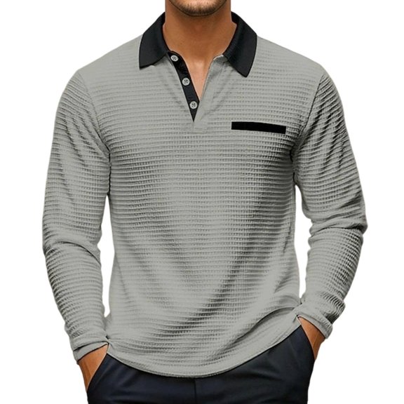 Kvture Men's Long Sleeve Shirts Quarter Zip Up Pullover Slim Fit Casual Stylish Golf Shirt for Men Lightweight Tops Gray Pullover M