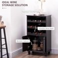 thumbnail image 4 of HOMCOM Liquor Cabinet with 9-Bottle Wine Rack, Wine Cabinet with Cupboard, 4 of 10