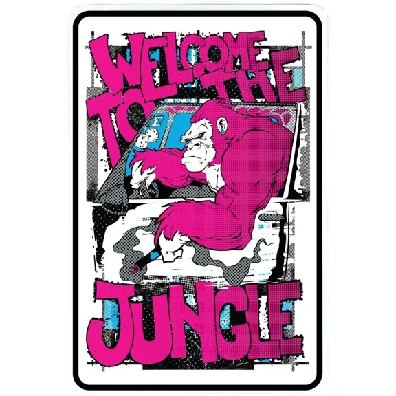 Welcome To The Jungle Sign Metal Funny Man Cave Home Decor H35