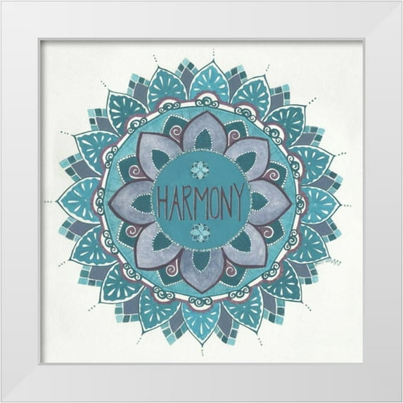 Shamp, Cindy 26x26 White Modern Wood Framed Museum Art Print Titled - Harmony