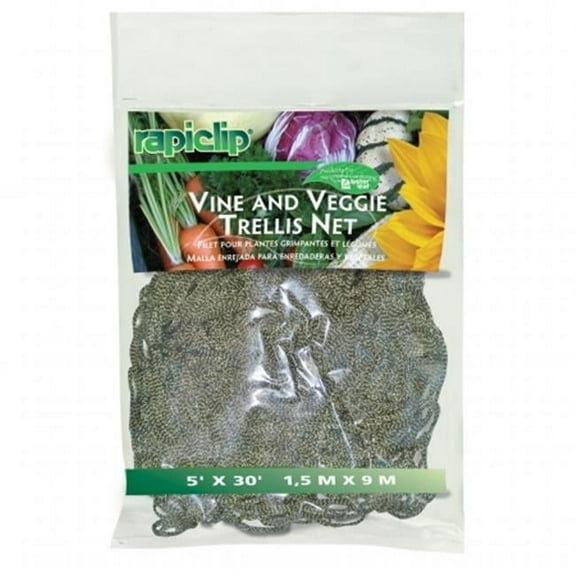 Luster Leaf Rapiclip Garden Net Trellis - Reusable Polypropylene - 12 Pack, Green