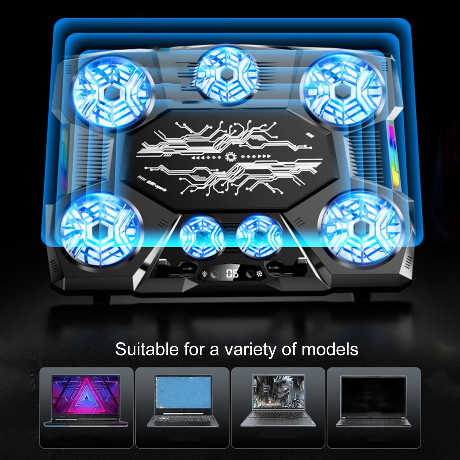 Laptop Cooling Stand Cooling Pad External Coolers for 12-21inch Gaming Notebook Height Adjustable Laptop Stand