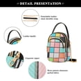 thumbnail image 4 of FORMRS Crossbody Bag for Women Quilted Travel Shoulder Cell Phone Purse with Chain Strap Handbag, Colorful Checkered Pattern, 4 of 7