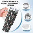 thumbnail image 3 of Sikiie Christmas cute deer old man Insulated Stainless Water Bottle Lid Travel Mug Cup Insulated Tumblers Cup 40oz Ice Bully With Handle, 3 of 8