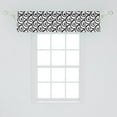 thumbnail image 2 of Ambesonne Art Deco Window Valance, Abstract Curl Monochrome, 42" x 12", White Charcoal Grey, 2 of 3