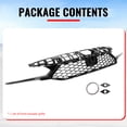 thumbnail image 6 of Ikon Motorsports Front Upper Grille Fits 2025-2026 Honda Civic Sedan & Hatchback Type R TR Style Gloss Black ABS Replacement Front Bumper Hood Grille, 6 of 9