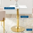 thumbnail image 4 of Modway Verne 24" Square Modern Wood & Metal Dining Table in White/Gold, 4 of 6