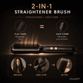 thumbnail image 3 of Berlaney Ionic Hair Straightener Brush - 5 Temp Adjust, Heat Protect Ceramic, Fast Heating Dual Voltage for Women Home Salon, Black, 3 of 10