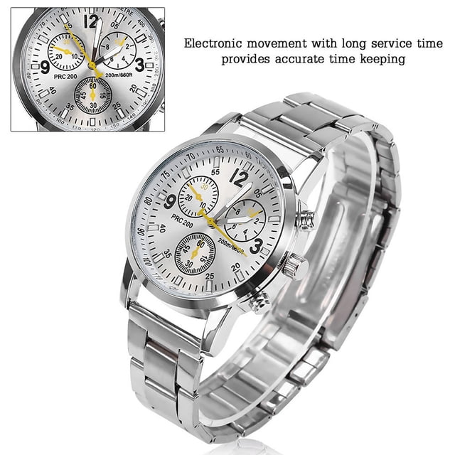 Relojes De Pulsera Analógicos Reloj De Hombre De 3 Colores Banda De Acero Inoxidable