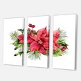 thumbnail image 3 of Designart ' Christmas Fir Branch and Holly Mistletoe Berries I ' Traditional Canvas Wall Art Print, 3 of 3