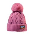 thumbnail image 4 of Gorro de lana cálido con forro polar para mujer, gorro de invierno para mujer, gorro de punto con bola de pelo a la moda, gorro de estilo coreano, a la moda, resistente al frío y engrosado,, 4 of 6