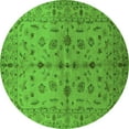 thumbnail image 1 of Ahgly Company Indoor Round Oriental Green Industrial Area Rugs, 6' Round, 1 of 4