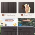 thumbnail image 6 of Gianna 31 Gallon Resin Deck Box, Waterproof UV Resistant Outdoor Storage Box for Garden, Indoor, 6 of 7