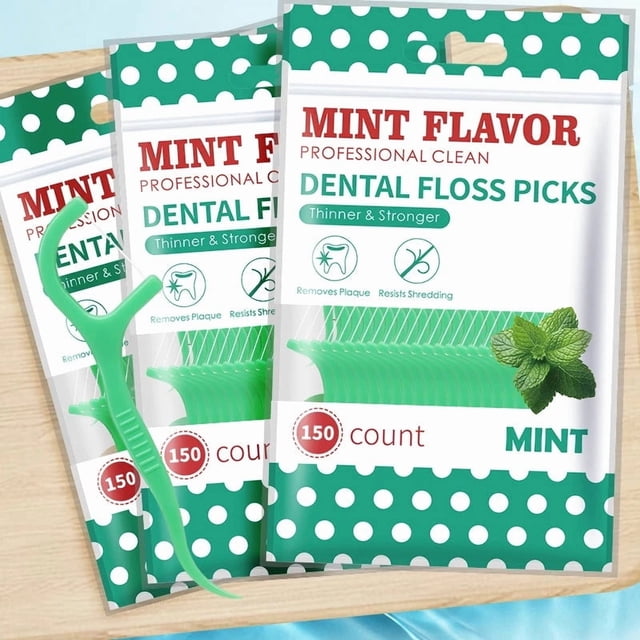 Mint Dental Floss Sticks - Convenient Disposable Oral Care