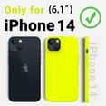 thumbnail image 6 of Compatible with iPhone 14 Case, Silky Touch Premium Soft Liquid Silicone Rubber Anti-Fingerprint Full-Body Protective Bumper Phone Case for iPhone 14, 6.1 inch (Neon Yellow), 6 of 14