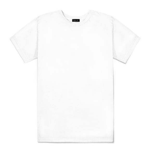 DALIX White Garment Dye Mens Cotton T Shirt Made in USA - Medium