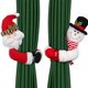 thumbnail image 1 of Juego de 2 alzapaños de hebilla de cortina de Navidad, alzapaños de cortina de muñeco de nieve de Papá Noel Sujetador de hebilla Abrazadera Decoraciones de ventana Adornos de botella de vino Adornos Namotu HMYH559, 1 of 6