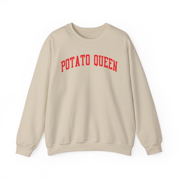 Potato Queen Sweatshirt Gifts Crew Neck Shirt Long Sleeve Unisex