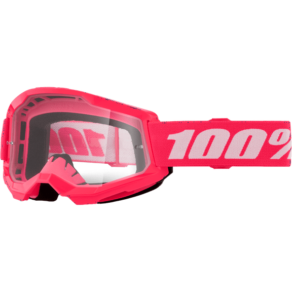 100% Strata 2 Junior Goggles (OSFM, Pink / Clear Lens)