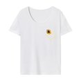thumbnail image 2 of Camiseta casual de mujer Yuyangstore con cuello redondo para caminar vacaciones uso diario XL, 2 of 7