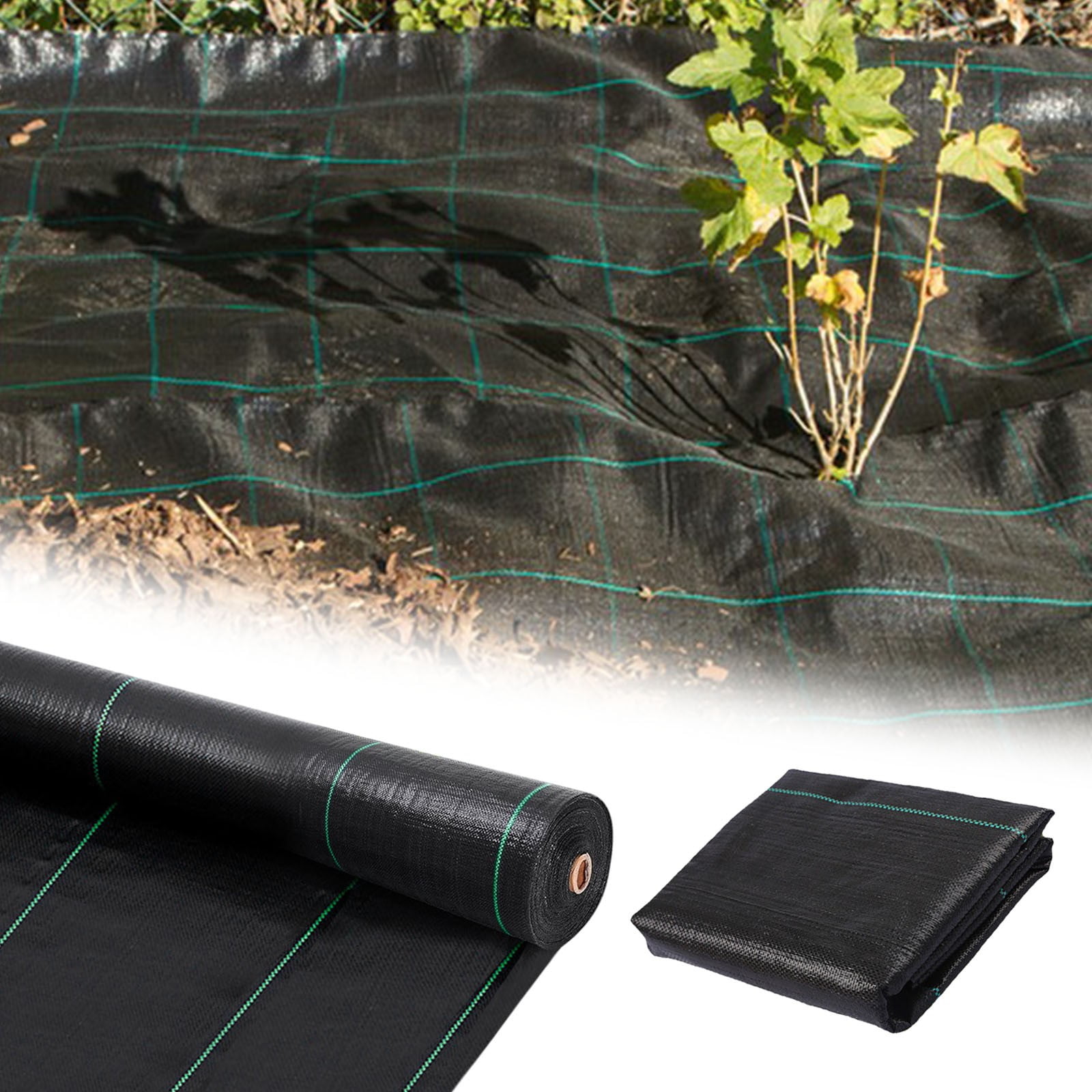 Heavy Duty Weed Barrier Landscaping Fabric UV Stabilized Breathable Garden Ground Cover Membrane 3.3 x 49.2 Feet