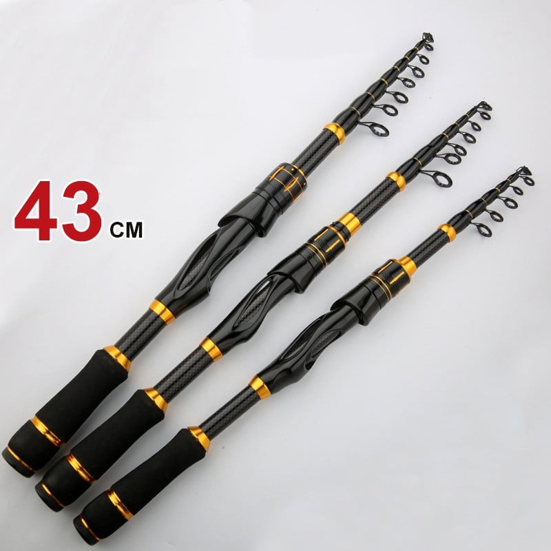Telescopic Fishing Rod Carbon Fiber Spinning Casting Ultra Light Rod Fast Action