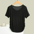 thumbnail image 2 of Batwing Tops for Women – Oversized Casual T-Shirt with Banded Waist, 2 of 7