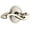 Silver, variant on Grandeur 810671 Circulaire Solid Brass Rose Right Handed Privacy Door Lever Set - Nickel