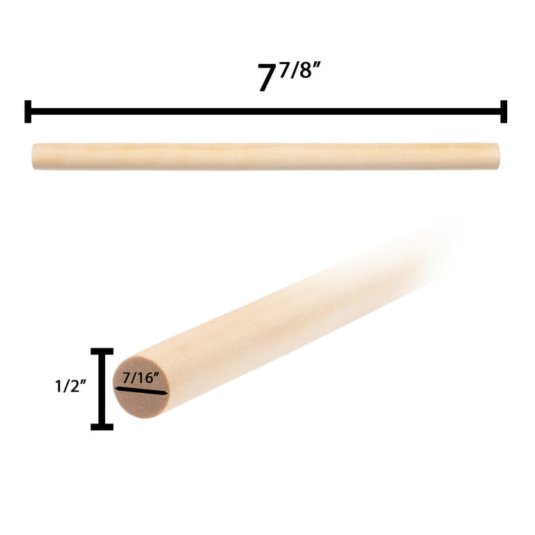 Wooden Dowel Rods 3 inch Thick, Multiple Lengths Available, Unfinished  Sticks Crafts & DIY | Woodpeckers